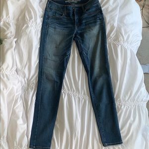 American Eagle Blue Super Stretch Long Jeans